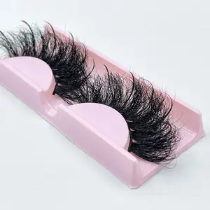 lashes vendor real mink fur 25mm spike lash wispy lashes full strip eyelashes fluffy mink eyelashes luxury eyelash