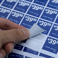Custom Price Label Stickers Adhesive Printed Barcode Tags Retail Shelf Labels