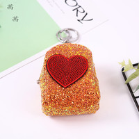 Porte-monnaie personnalisé pour filles, mini porte-clés brillant à paillettes, broderie scintillante, fermeture éclair, résistant à l'eau