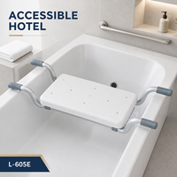Asiento de Transferencia para Bañera Ajustable de Aluminio SimplyWalk, Silla de Baño de PE con Embalaje Personalizado para Compradores OEM y de Marca Privada