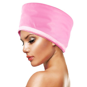 หมวกอบไอน้ำไฟฟ้าสำหรับบำรุงผมแห้ง สีดำและสีชมพู - Product Image 5