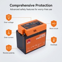 Unidad Inversora AGM de 12V 55Ah, Sistema de Alimentación Ininterrumpida (UPS) para el Hogar y Exteriores, Libre de Mantenimiento