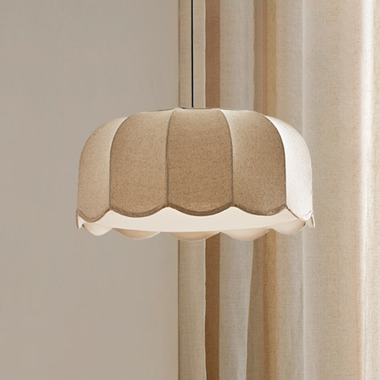 Modern Nordic Banana Leaf Pendant Lights ScallopedFabric Shade OrganicDesign AdjustableCord for LivingRoom Bedroom Dining Lights · image 4