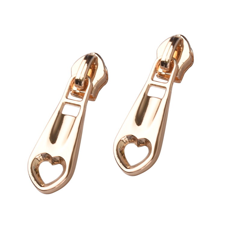 Новый заводской продукт, металлический слайдер на молнии в форме сердца и съемник для сумок, одежды