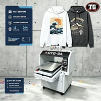 Nouvelle imprimante DTG DTF entièrement automatique à poste de travail unique, orientée vers le lancement de la production, machine de bureau pour la personnalisation de vêtements et de supports souples (flex)