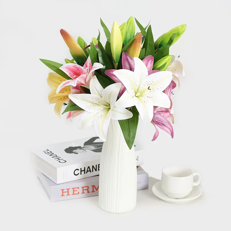 H178 Wholesale Real touch Artificial Calla Lily in Bulk Lily Flower Pu Tropical Lily Decoration Flower