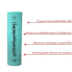Batería de litio de alta descarga 30A 18650 20P 2000mAh 3,7 V batería recargable 18650 celda adecuada para baterías de herramientas eléctricas - Product Image 4