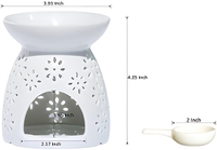 Brûleur à cire en céramique Brûleurs d'huile assortis Chauffe-cire Aromathérapie Photophore Bougie Diffuseur parfumé Décor de chambre à coucher