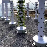 Système de tour hydroponique verticale 5-9 étages 20-36 sites de plantation Pompe ABS durable Kit d'agriculture intérieure et extérieure Irrigation Hydroponique
