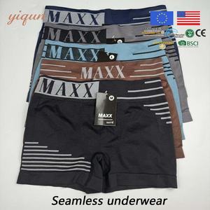 Bóxer Trunk Sin Costuras de Tiro Medio al por Mayor, Calzoncillos de Tela de Poliamida de Alta Elasticidad - Product Image 1