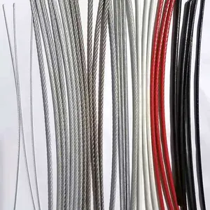 Cable interno de acelerador de 1x19 y 7x7, cuerda de alambre de acero, plástico/PVC/PA6 recubierto de nailon