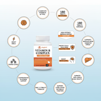 Pasokan Langsung Pabrik Tablet Vitamin B Vitamin Esensial yang Larut dalam Air Vitamin B Kompleks dalam Kemasan Besar