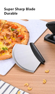 Buone manopole in acciaio inox taglia <span class=keywords><strong>Pizza</strong></span> con supporto verticale a lama affilata per tagliare croste e crostate - Product Image 3