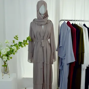 Muslim Spring womens dress stylish Girls Kimono Khaleeji 2023 Robe Women Dubai Silk Kaftan Turquie Kleid Turkish Abaya