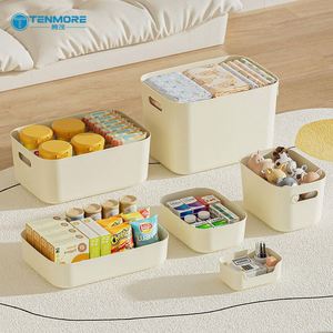 Thickened PP Plastic <b>Storage</b> <b>Box</b> with Lid Stackable <b>Storage</b> Bin with Handle for Toys Clothes Snacks - Product Image 3