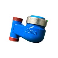 DN32 Vertical Multi-jet Wet Dial Cold Water Meter 1-1/4 Inch Thread Bottom Inlet Cast Iron Mechanical Water Meter