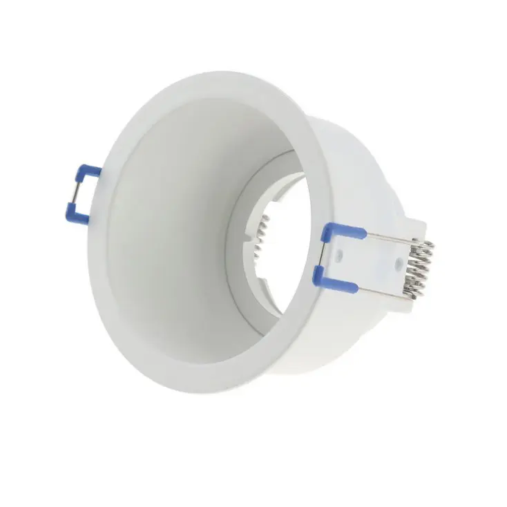 Faretto a LED girevole antiriflesso rotondo in alluminio a consegna rapida GU10 telaio alloggiamento apparecchio bianco