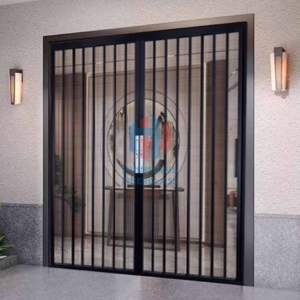 Anti-Theft Diamond Mesh Folding <strong>Screen</strong> <strong>Door</strong>: Stainless Steel Invisible Sliding <strong>Door</strong> with Lock for Mosquito and Cat Prevention - Product Image 1