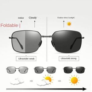 Gafas de Sol Plegables con Marco Metálico, Fotocromáticas, Polarizadas, Protección UV400, Diseño 2025, con Logotipo Personalizado, para Hombre - Product Image 5