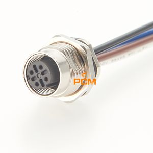 Câble <span class=keywords><strong>de</strong></span> connecteur M12 4 broches PROFINET IP67 panneau étanche filetage <span class=keywords><strong>de</strong></span> ligne <span class=keywords><strong>de</strong></span> prise avant/arrière M12 code D 4 broches femelle avec <span class=keywords><strong>fil</strong></span> <span class=keywords><strong>de</strong></span> 20CM - Product Image 2