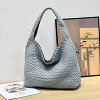 Sac à main tressé en néoprène bleu denim tendance 2026, sac bandoulière imperméable de haute qualité, sacs tressés