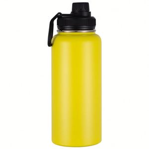 Portable Minimalist-handled Vacuum Stainless Steel Sports <b>Thermos</b> Cold Resistant 6-12 Hours Solid-color Design Outdoor Use Easy - Product Image 4