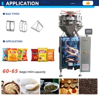 Mehrkopf-Automatische Wiege- und Verpackungsmaschine für Beutel/Tüten Kunststoff/Papier-Verpackungen Hohe Produktivität