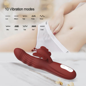 G-Spot Coelho Waterproof Vibrador Wand 360 ° Rotação das mulheres 10 + 4 Swing Vibração Adulto Estimulador do Clitóris Sex Toy - Product Image 6