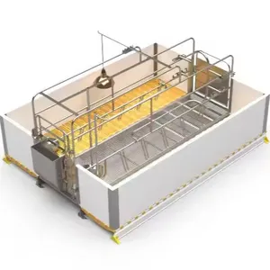 돼지 장비 스테인레스 스틸 분만 상자 돼지 창살 바닥 모이통 분만 상자
