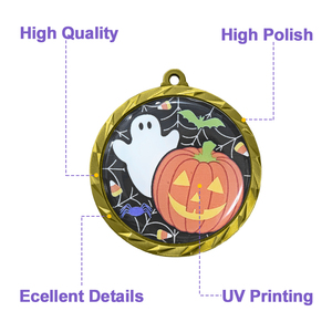 Circular Gold Silver Bronze Blank Medals with <b>Ribbon</b> for Sports Awards - Product Image 3