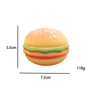 Divertido y Adorable Juguete Antiestrés de Hamburguesa, Simulación de Comida, Juguete de Compresión TPR, Pelota Antiestrés - Product Image 6