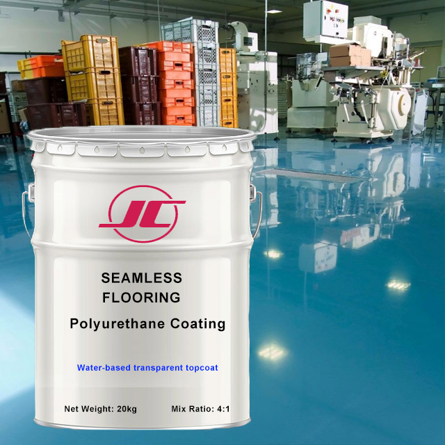 Floor Coatings 4:1 High Gloss Polyurethane Top Coat for Indoor and Outdoor Floor Paint Water Park, Workshop, Parking