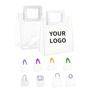Custom Pvc Tote <b>Bag</b> Bulk Clear Gift <b>Bags</b> With Handle for Party Favor Wedding - Product Image 3