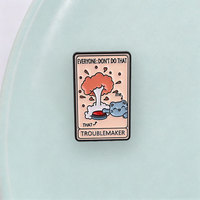 Pin Enamel Antik Modern yang Dapat Dikustomisasi, Bentuk Persegi, Gambar Kartun Meme, Hiasan Kerah, Dekorasi Pakaian, Ornamen Tas Ransel