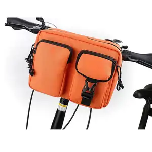 Seyahat bisiklet bisiklet şasisi  çanta taşınabilir ön küfe üst tüp kılıf su geçirmez gidon çantası