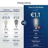 Bon marché Usine 220V E27 Rétro Edison ST58 Spiral Ampoule 5000K Lumière du jour 4W LED Corps en verre pour usage résidentiel Certifié CE
