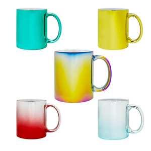 Mug en céramique plaqué or 301-400ml, prêt pour la sublimation, cadeaux d'affaires, cadeaux promotionnels - Product Image 2