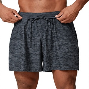 Shorts de sport pour hommes à fermeture éclair, séchage rapide, respirants, anti-plis, écologiques, 100 % polyester, unis, décontractés, pour la gym et la course, personnalisables - Product Image 2