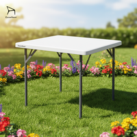 Table pliante portable en plastique, robuste et durable, idéale pour les pique-niques et activités de plein air (vente en gros)