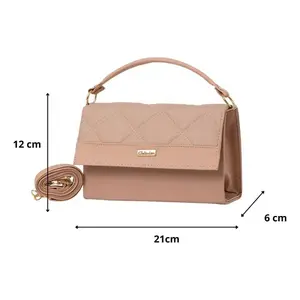 Fana Calista Sac à bandoulière matelassé pour femme 21x12x6 cm Sac à maquillage en microfibre et cuir synthétique tendance - Product Image 1