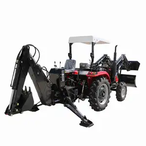 China small garden tractor with front end loader bucket tz-4 and backhoe