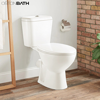 ORTONBATHS-Inodoro moderno de cerámica de dos piezas con doble descarga, asiento UF, cuenco alargado, combo de 2 piezas, modelo económico
