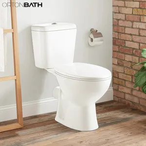 Ortonbaths, armadilha xp, assento sanitário, cerâmica, oval, vaso sanitário, 2 peças, modelo economia