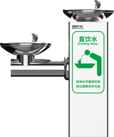 Fontaine à eau extérieure double bassin en acier inoxydable avec distributeur et pétillant pour parcs et écoles
