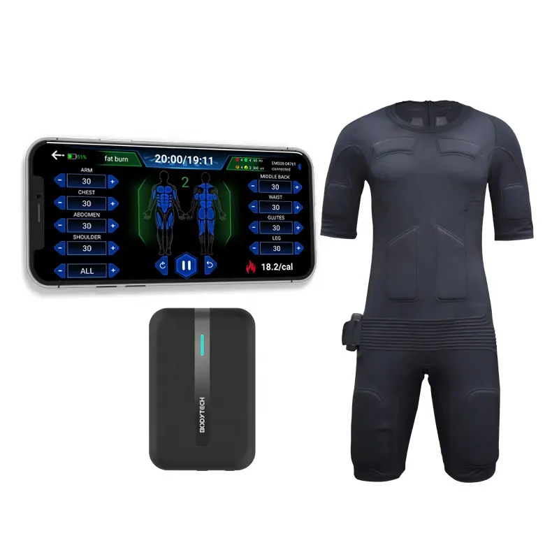 Sistema di stimolazione del massaggio allenamento con em fitness con elettrodi intelligente wireless di nuova generazione