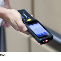 Chainway C63 - PDA Robusta con Android 13, Escáner de Código de Barras 2D, NFC, RFID, 4 GB de Memoria, WiFi, CPU, Teclado Digital, Teléfono Móvil