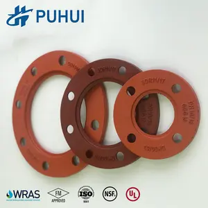 Pipa kopling mekanis pembongkaran pipa Fitting Ductile besi merah lukisan bulat Casting Flange sambungan ekspansi