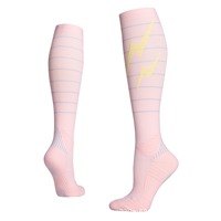 Chaussettes de compression sportives à pression de niveau deux, semelle en tissu éponge, antidérapantes, résistantes à l'usure, anti-frottement, tube long en nylon, pour jeunes, ODM
