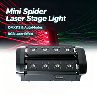 Mini projecteur laser 8 yeux, effet faisceau laser RGB, lumière de scène DMX automatique pour DJ, club, mariage, discothèque, éclairage de fête