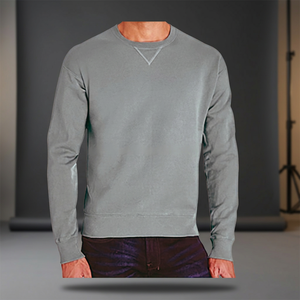 Camiseta de Manga Larga con Cuello Redondo para Hombre, 100% Algodón, Tejido de Punto Grueso Antiencogimiento con Estampado - Product Image 5